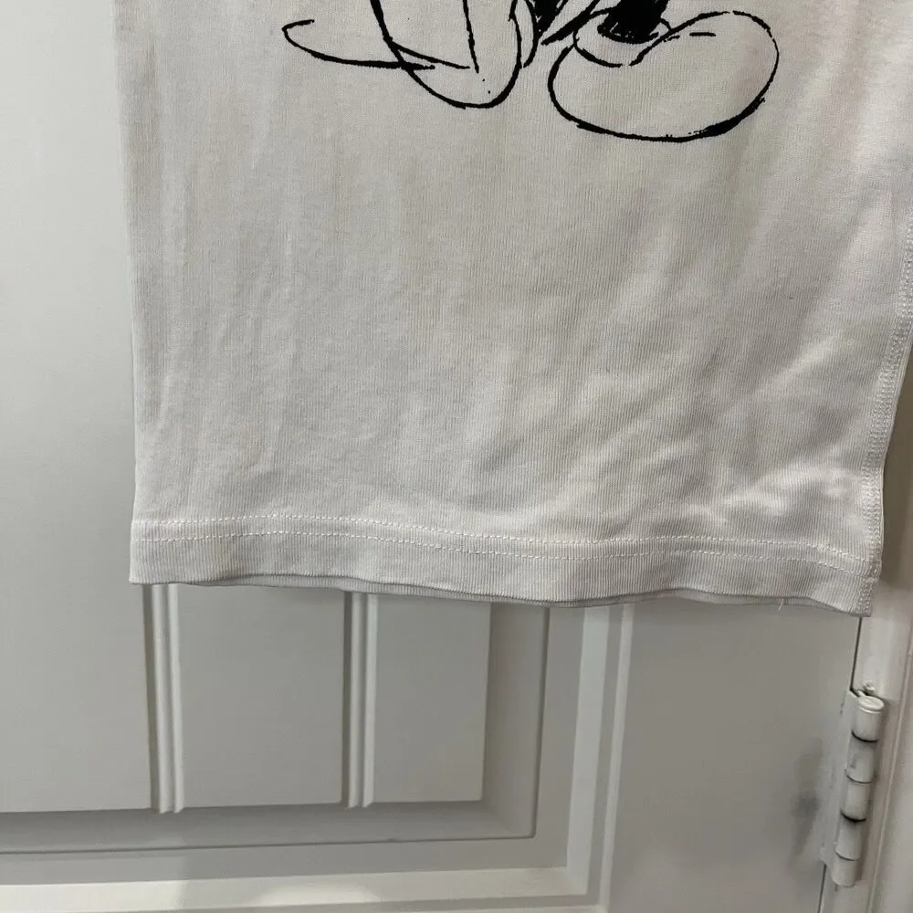 Hanna Andersson X Disney Mickey Mouse Red White Black Striped PJ Shirt Youth 6-7